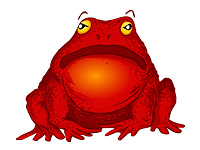 Postac żaby stworzona na potrzeby gry flash dla Malipa.pl - wykonane przez VisualTeam.pl